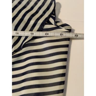 Pure Energy Striped Ruffle Tank Top Blouse Blue/White Women's Size 2 - Thumbnail 8