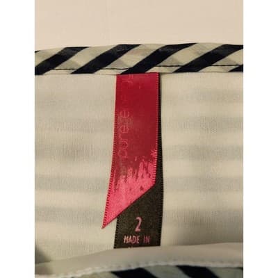 Pure Energy Striped Ruffle Tank Top Blouse Blue/White Women's Size 2 - Thumbnail 4