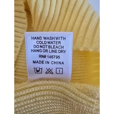 VICI Yellow Ruched Sweetheart Ribbed Balloon Sleeve Sweater TDSK1234IMK Small - Thumbnail 4