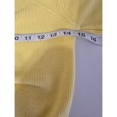 VICI Yellow Ruched Sweetheart Ribbed Balloon Sleeve Sweater TDSK1234IMK Small - Thumbnail 7