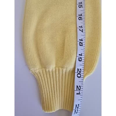 VICI Yellow Ruched Sweetheart Ribbed Balloon Sleeve Sweater TDSK1234IMK Small - Thumbnail 9