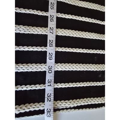 Max Studio Black White Striped Braided Cotton Shift Dress XS 3903M55 - Thumbnail 8