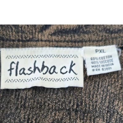 Flashback Women's PXL Brown Embroidered Lace Trim Denim Jacket - Thumbnail 7