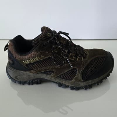 Merrell Men's Brown Suede Mesh Trail Hiking Shoes Air Cushion Comfort Size 9 - Thumbnail 6