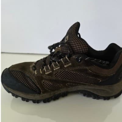 Merrell Men's Brown Suede Mesh Trail Hiking Shoes Air Cushion Comfort Size 9 - Thumbnail 9