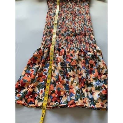 Shein Women's Floral Off-Shoulder Puff Sleeve Dress Size M Multicolor - Thumbnail 7