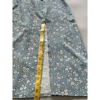 SHEIN Women's M Blue Floral Knot Front Split Thigh Cami Midi Dress - Thumbnail 7