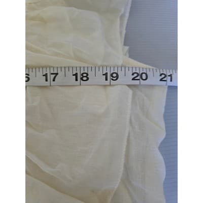 Joie Ivory Cotton Crochet Lace Ruffle Flutter Sleeve Peplum Blouse Top Large - Thumbnail 7