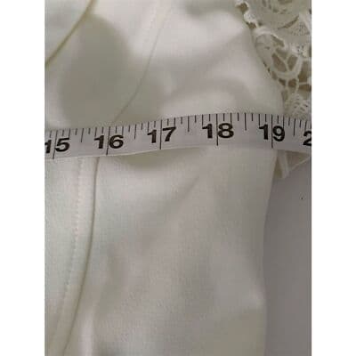 Dennis Basso Women's Ivory Lace Sleeve Blazer Jacket Size 4 US - Thumbnail 7