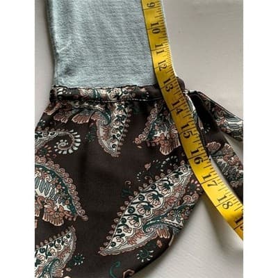 LOFT Women's Blue Paisley Bell Sleeve Pullover Sweater Size S Petite - Thumbnail 7