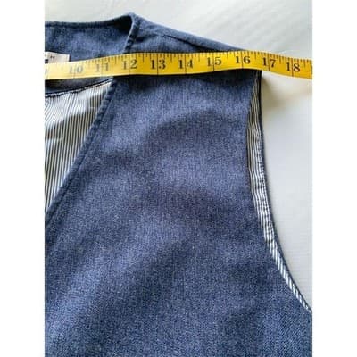 Joseph Abboud Men's Blue Vest XXL Classic Business V-Neck - Thumbnail 6