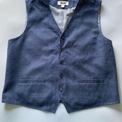 Joseph Abboud Men's Blue Vest XXL Classic Business V-Neck - Image 1