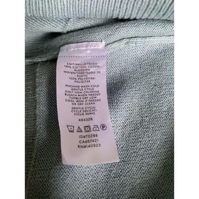 LOFT Women's Blue Paisley Bell Sleeve Pullover Sweater Size S Petite - Thumbnail 4