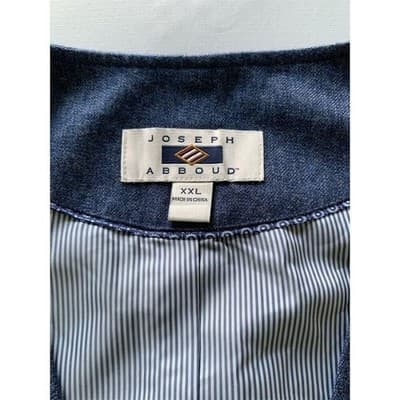 Joseph Abboud Men's Blue Vest XXL Classic Business V-Neck - Thumbnail 2