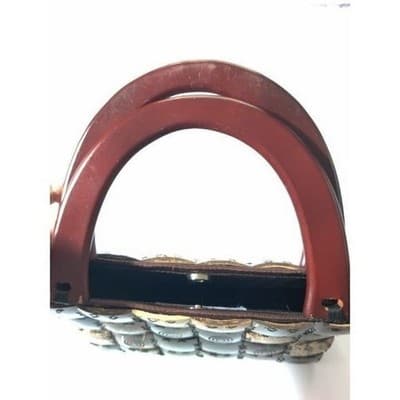 Urthbags Handcrafted Coconut Shell Handbag - Thumbnail 6