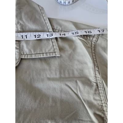 Mens Khaki Long Sleeve Button Down Shirt Script Print Casual Top Size Large - Thumbnail 8