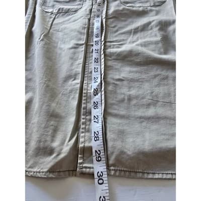 Mens Khaki Long Sleeve Button Down Shirt Script Print Casual Top Size Large - Thumbnail 5