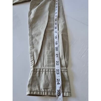 Mens Khaki Long Sleeve Button Down Shirt Script Print Casual Top Size Large - Thumbnail 6