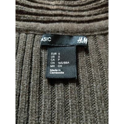 H&M Womens Basic Long Sleeve Taupe Knit Open Front Cardigan Brown Size Small - Thumbnail 3