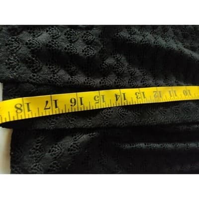 Avenue Black Lace Open Front Cardigan Sweater 18 20 - Thumbnail 11