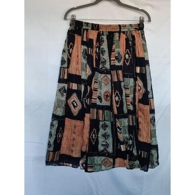 Revue Skirt Women Size Medium Bohemian Western Casual Classic Tie - Thumbnail 2