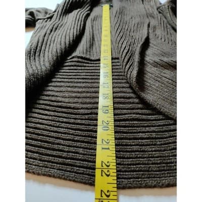 H&M Womens Basic Long Sleeve Taupe Knit Open Front Cardigan Brown Size Small - Thumbnail 6