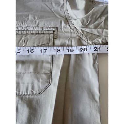 Mens Khaki Long Sleeve Button Down Shirt Script Print Casual Top Size Large - Thumbnail 7