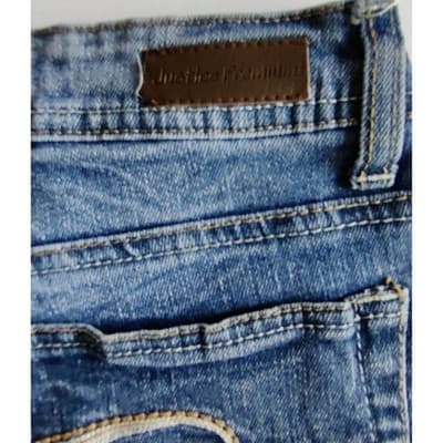 Justice Jeans Girls Shorts Size 14R Stretch Denim Med Wash Blue - Thumbnail 7