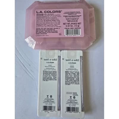 LA Colors Wet n Wild Eyeshadow Palettes Bundle Unveiled Color Icon Set - Thumbnail 2