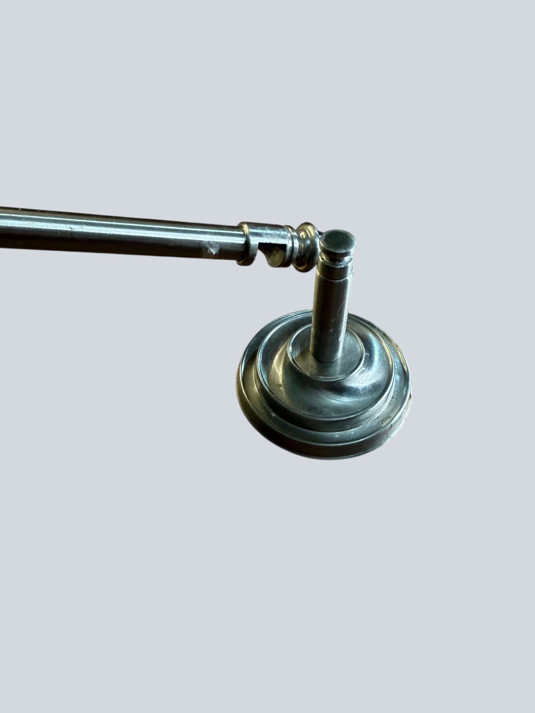 Brushed Nickel Toilet Paper Holder Acorn Finial Stepped Base Wall Mount Bath - Thumbnail 3