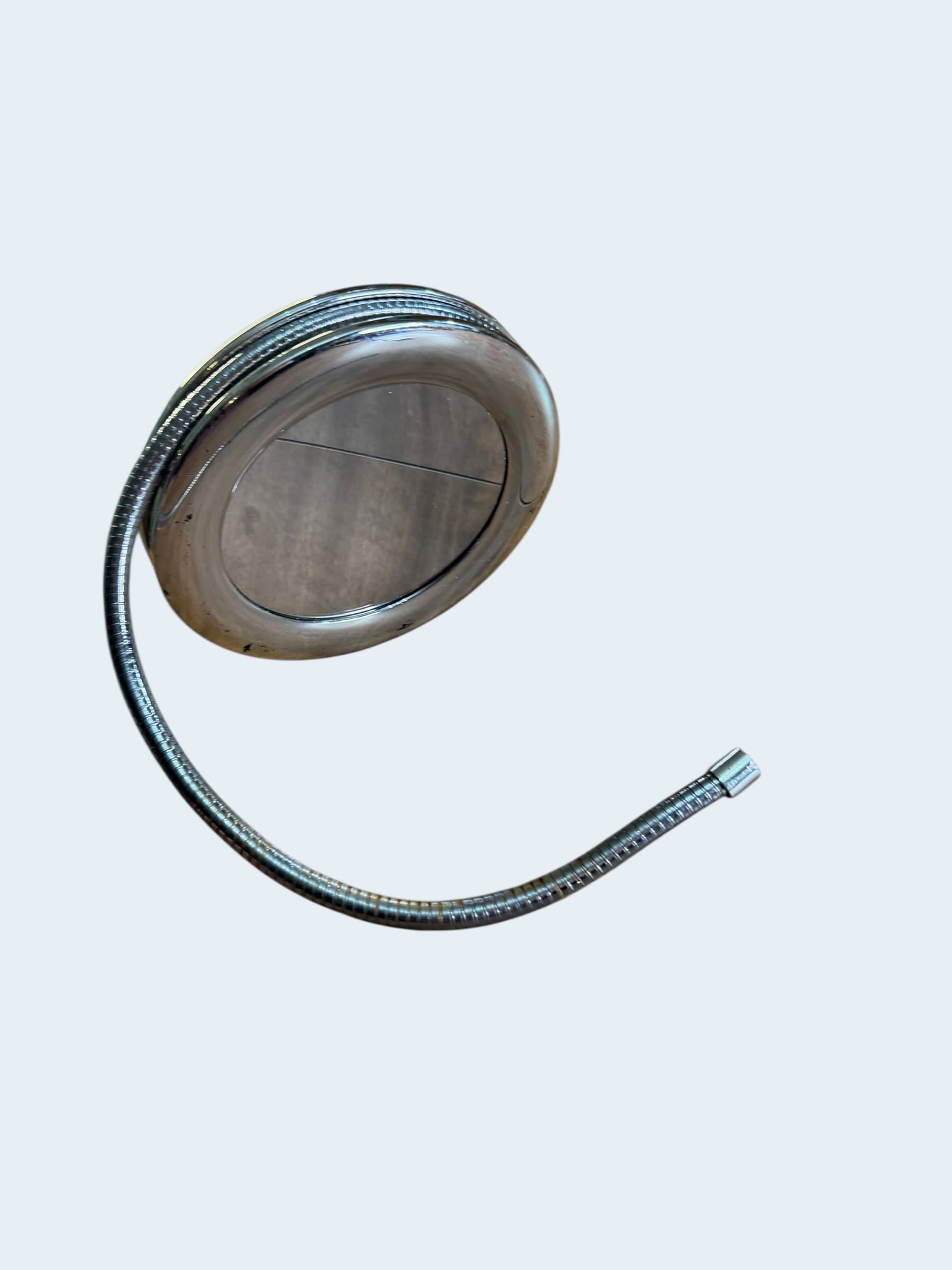 Vintage Chrome Round Flexible Gooseneck Vanity Makeup Mirror Double Sided - Thumbnail 3