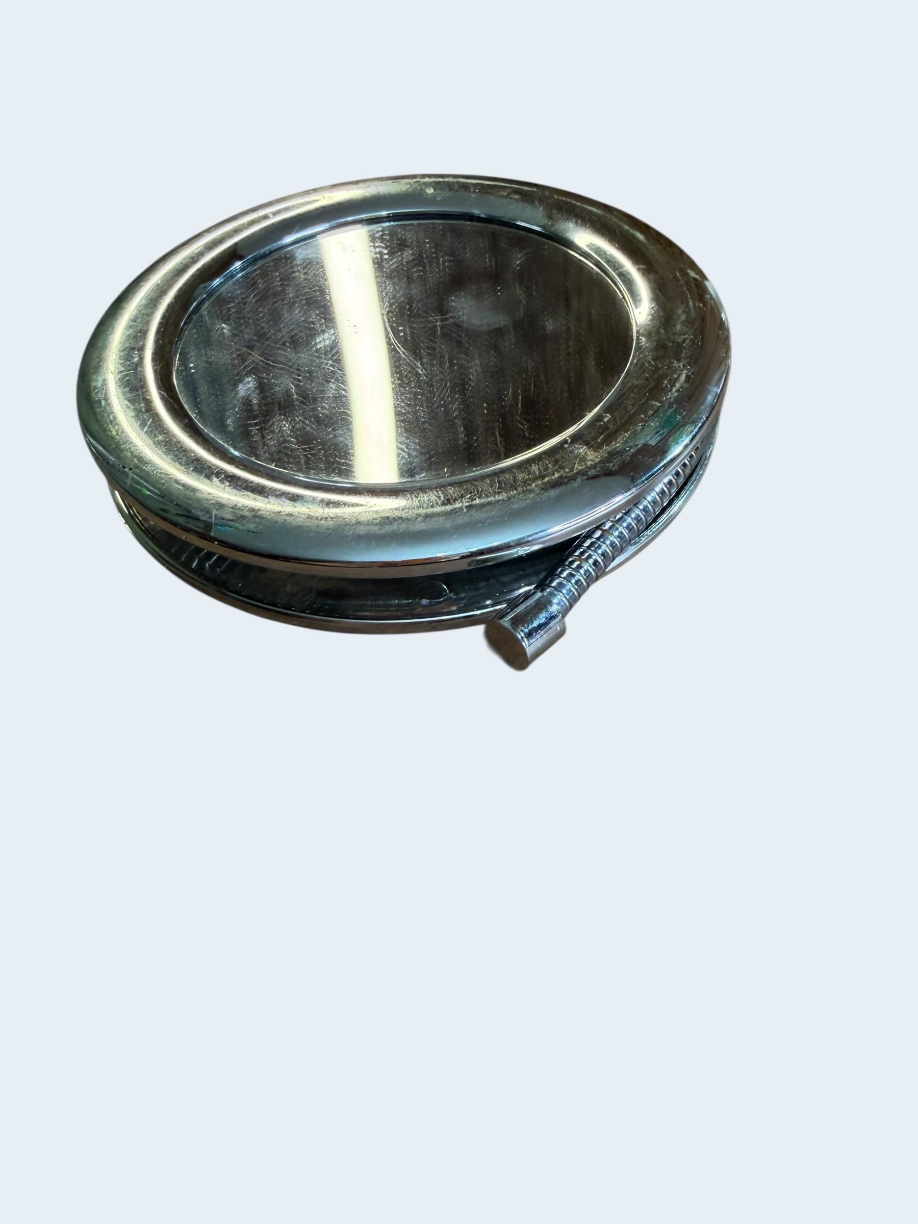 Vintage Chrome Round Flexible Gooseneck Vanity Makeup Mirror Double Sided - Thumbnail 5