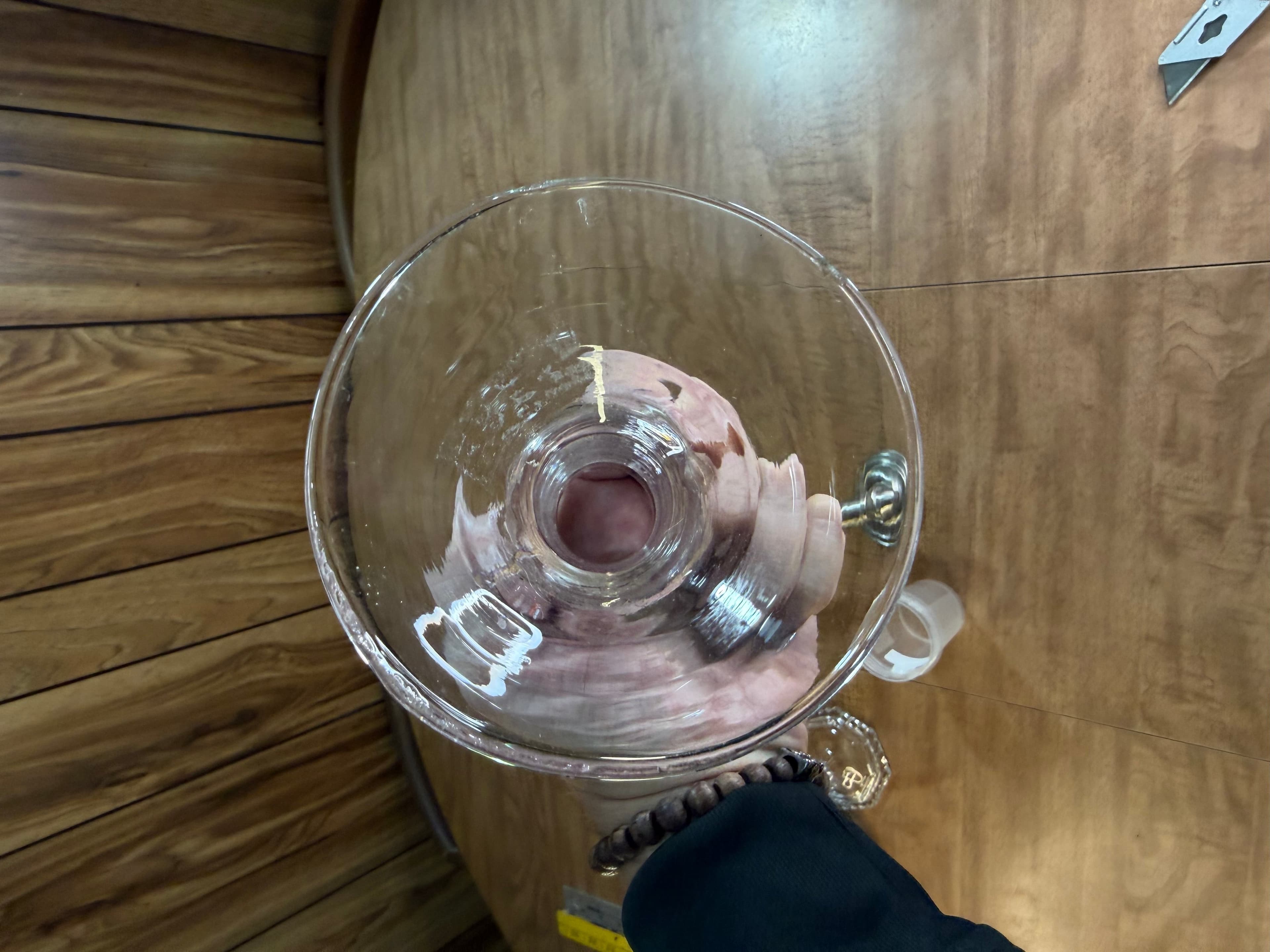 Clear Glass Bubble Candlestick Holder Pillar Candle Stand Home Decor - Thumbnail 6