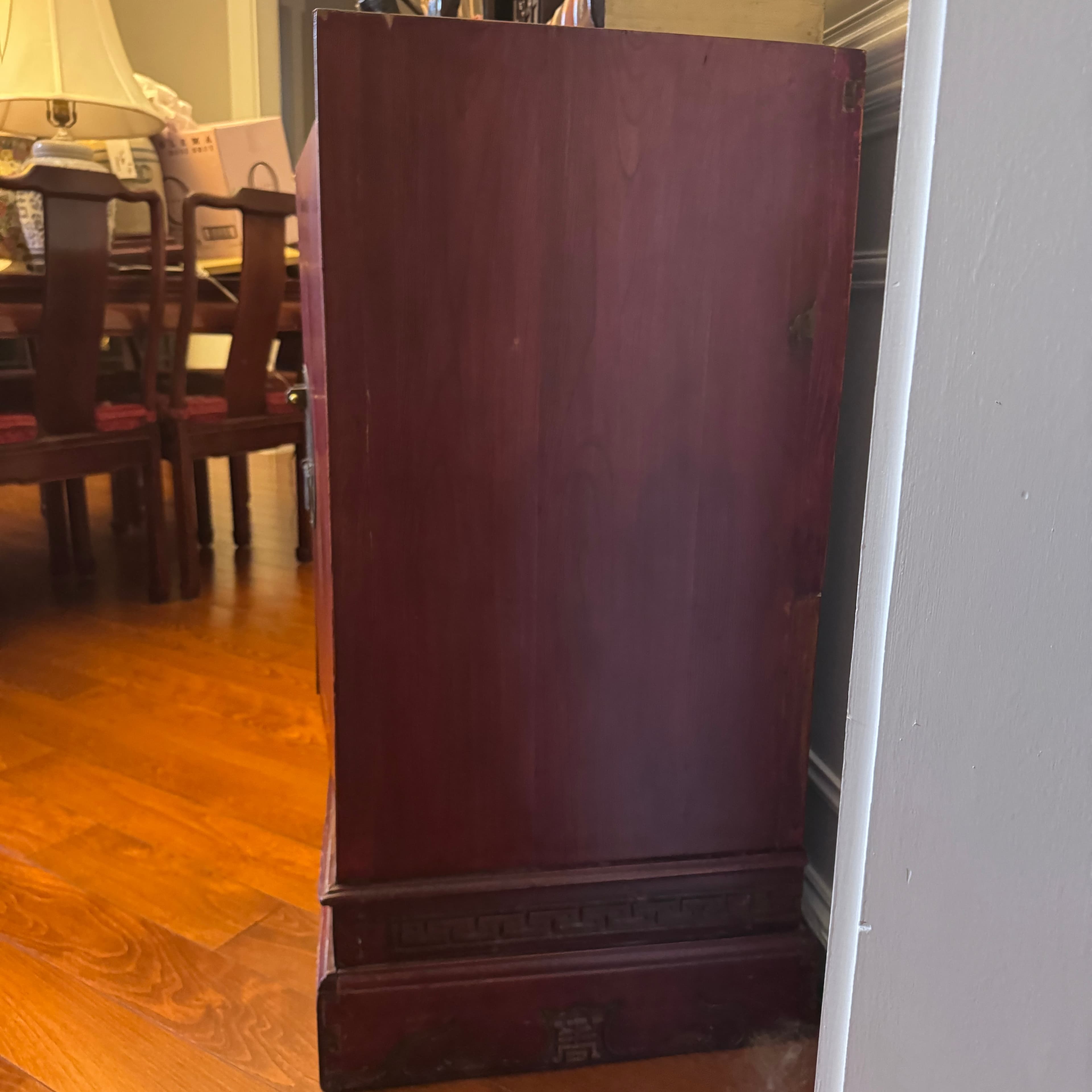 Antique Red Wooden Cabinet - Thumbnail 5