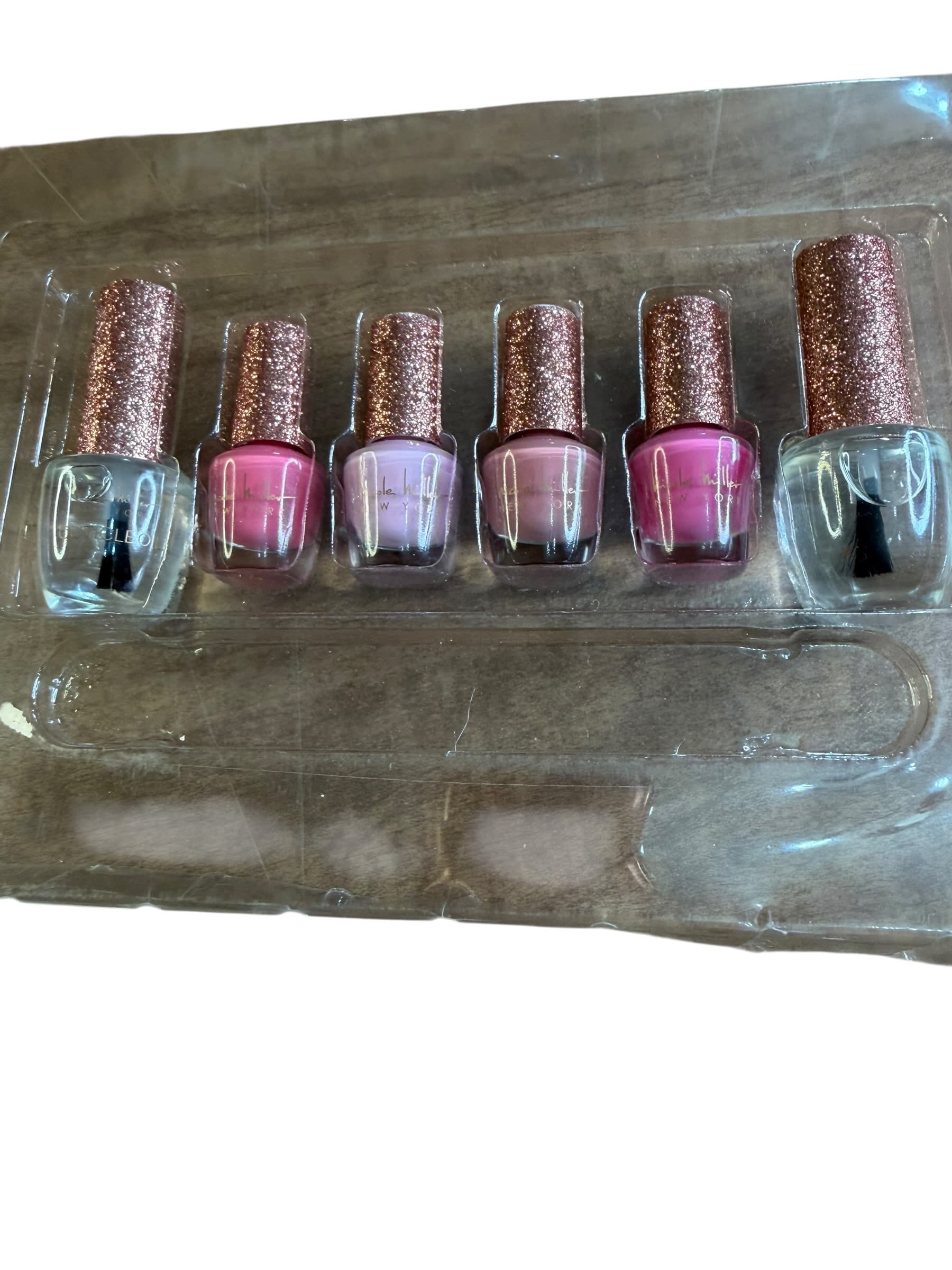Nicole Miller New York You're a Gem Nail Essentials Set 4 Polish Cuticle Oil Top Coat - Thumbnail 2