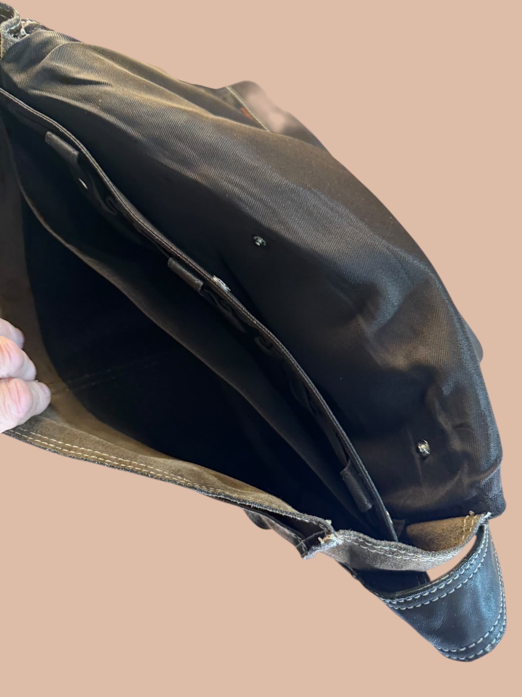 Ben Sherman Brown Suede Leather Crossbody Messenger Shoulder Bag Flap Vintage - Thumbnail 5