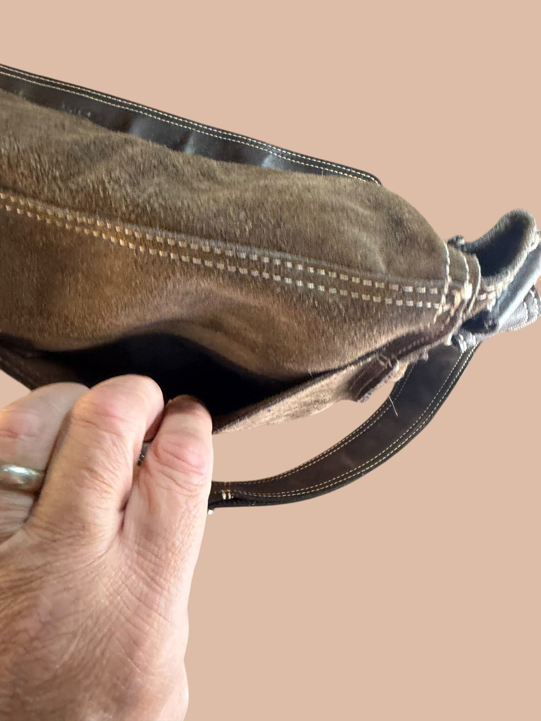 Ben Sherman Brown Suede Leather Crossbody Messenger Shoulder Bag Flap Vintage - Thumbnail 7