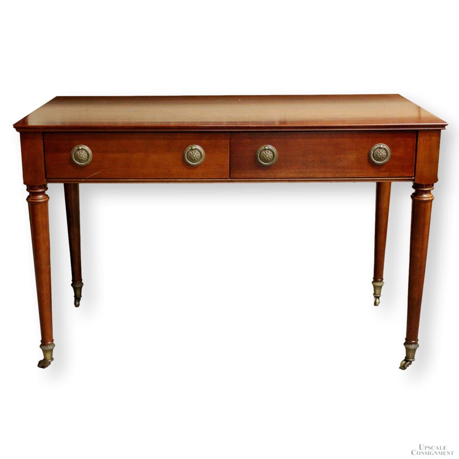 Vintage 2 Drawer Writing Desk - Cherry - Image 1