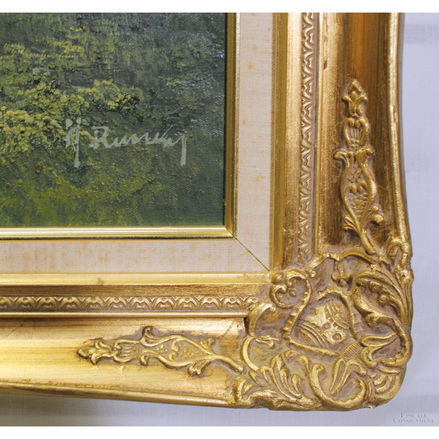 Signed Original Oil Painting - Mountain/Cabin/Stream - Thumbnail 3