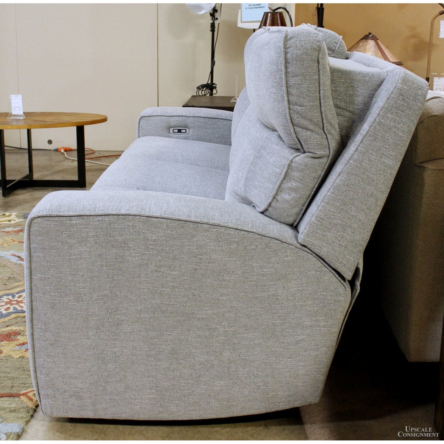 Ashley "Biscoe Pewter" Power Reclining Sofa - Gray - Thumbnail 5