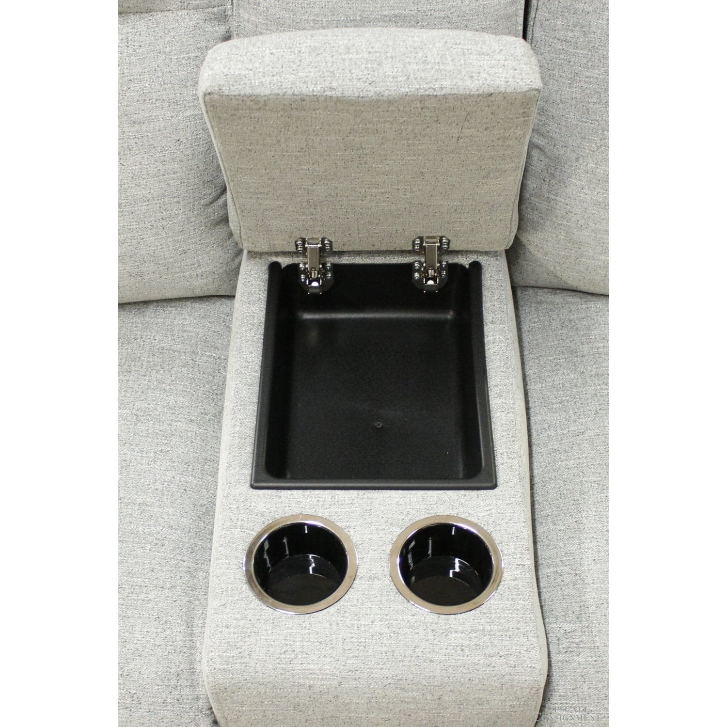 Ashley "Biscoe Pewter" Power Reclining Loveseat - Gray - Thumbnail 6