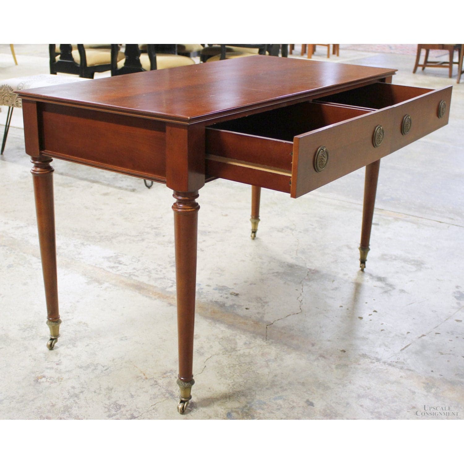 Vintage 2 Drawer Writing Desk - Cherry - Thumbnail 2