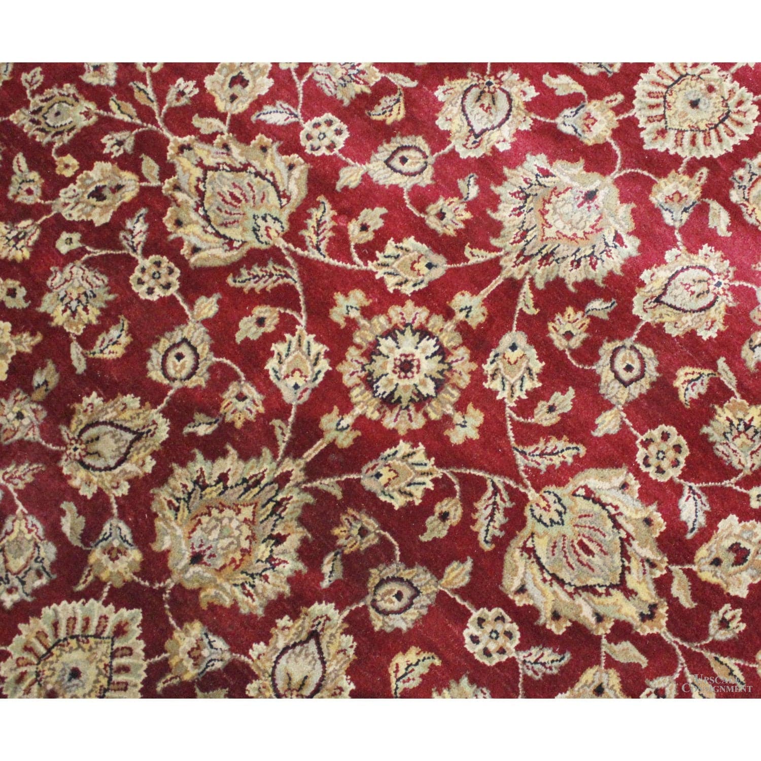 8' 7'' Round Red & Black w/Gold Area Rug - Thumbnail 2