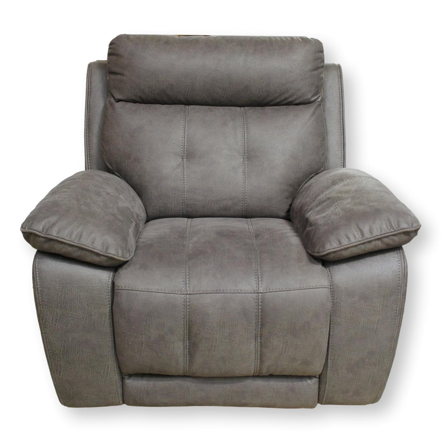 Voilino Dark Gray Power Recliner w/Adj. Headrest - Dark Gray - Image 1
