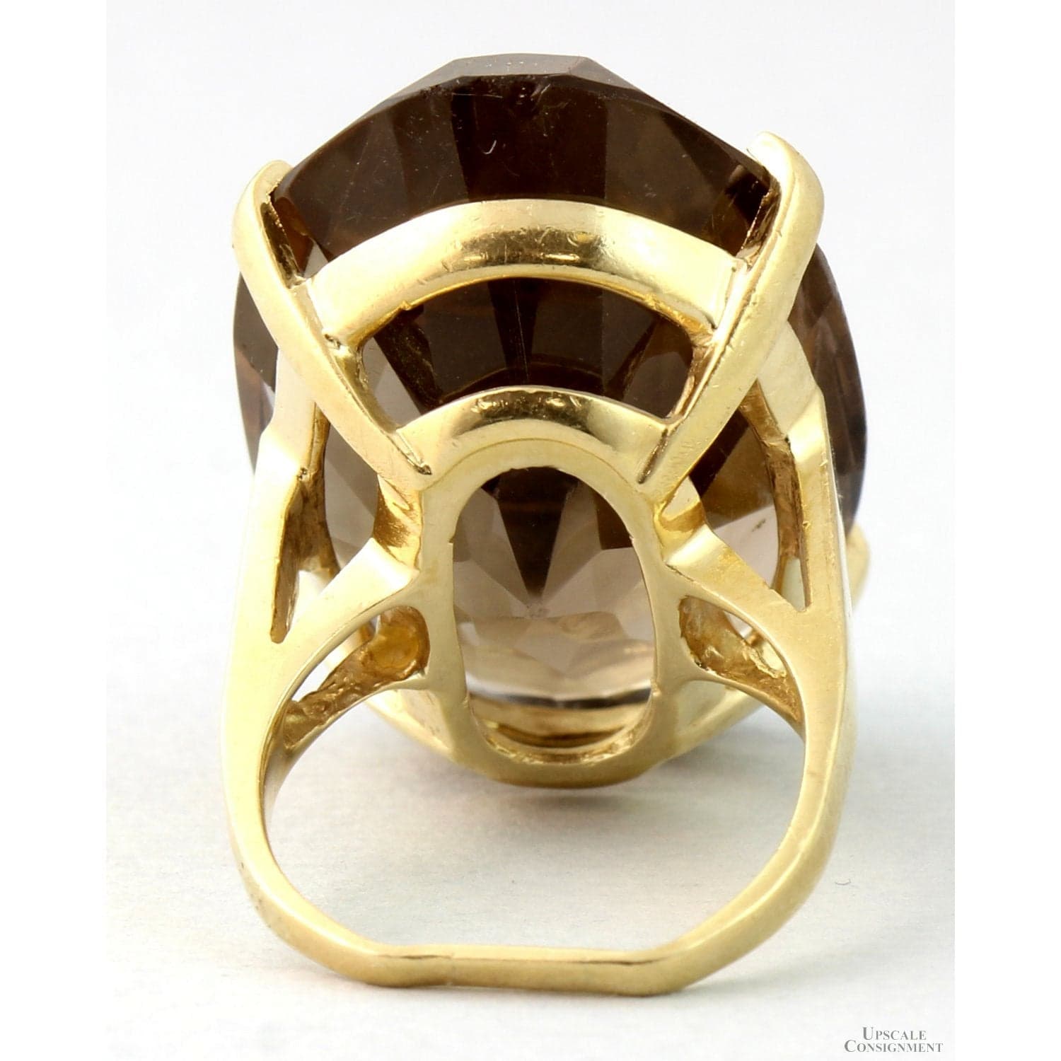 Large Smoky Quartz Cocktail Ring - 14K Gold – 34.44 Carats - Size 5 - Thumbnail 5