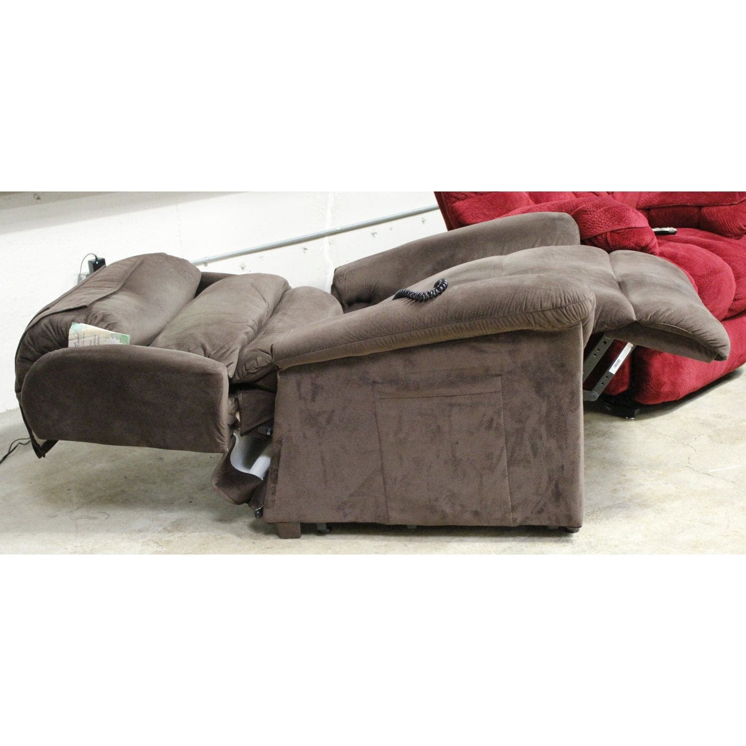 Ultra Comfort Extra Large Brown Dual Motor Power Lift Recliner - Brown - Thumbnail 2