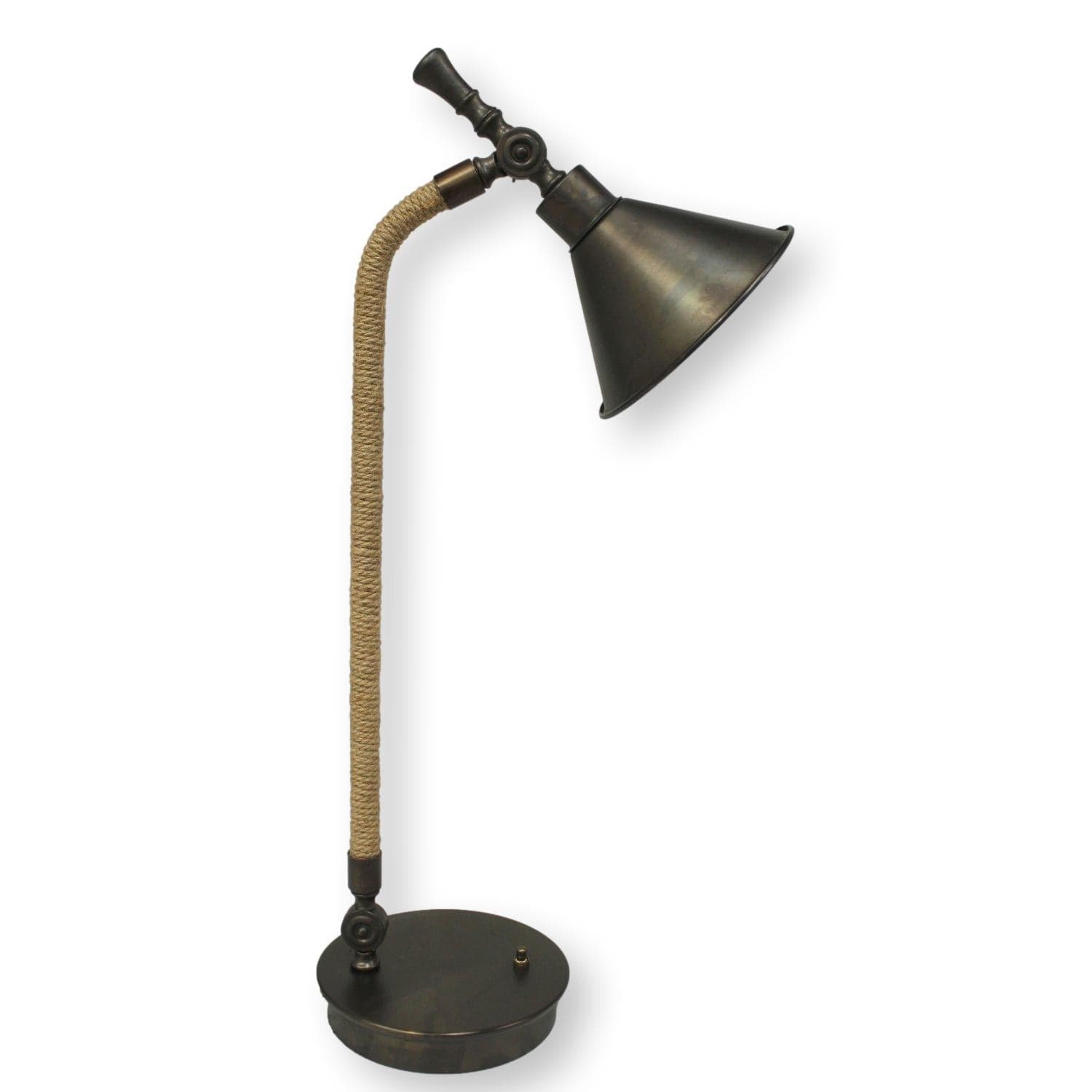 Uttermost "Duval" Bronze Articulated Task Lamp w/Rope-Wound Post - Image 1