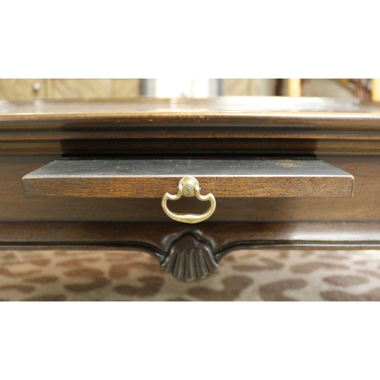 Drexel Burlwood Inlay Walnut Finish Coffee Table - Walnut Finish - Thumbnail 4