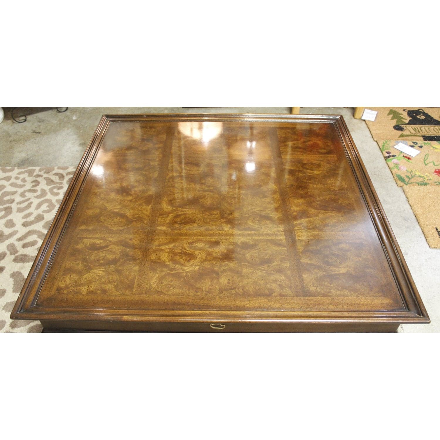 Drexel Burlwood Inlay Walnut Finish Coffee Table - Walnut Finish - Thumbnail 5