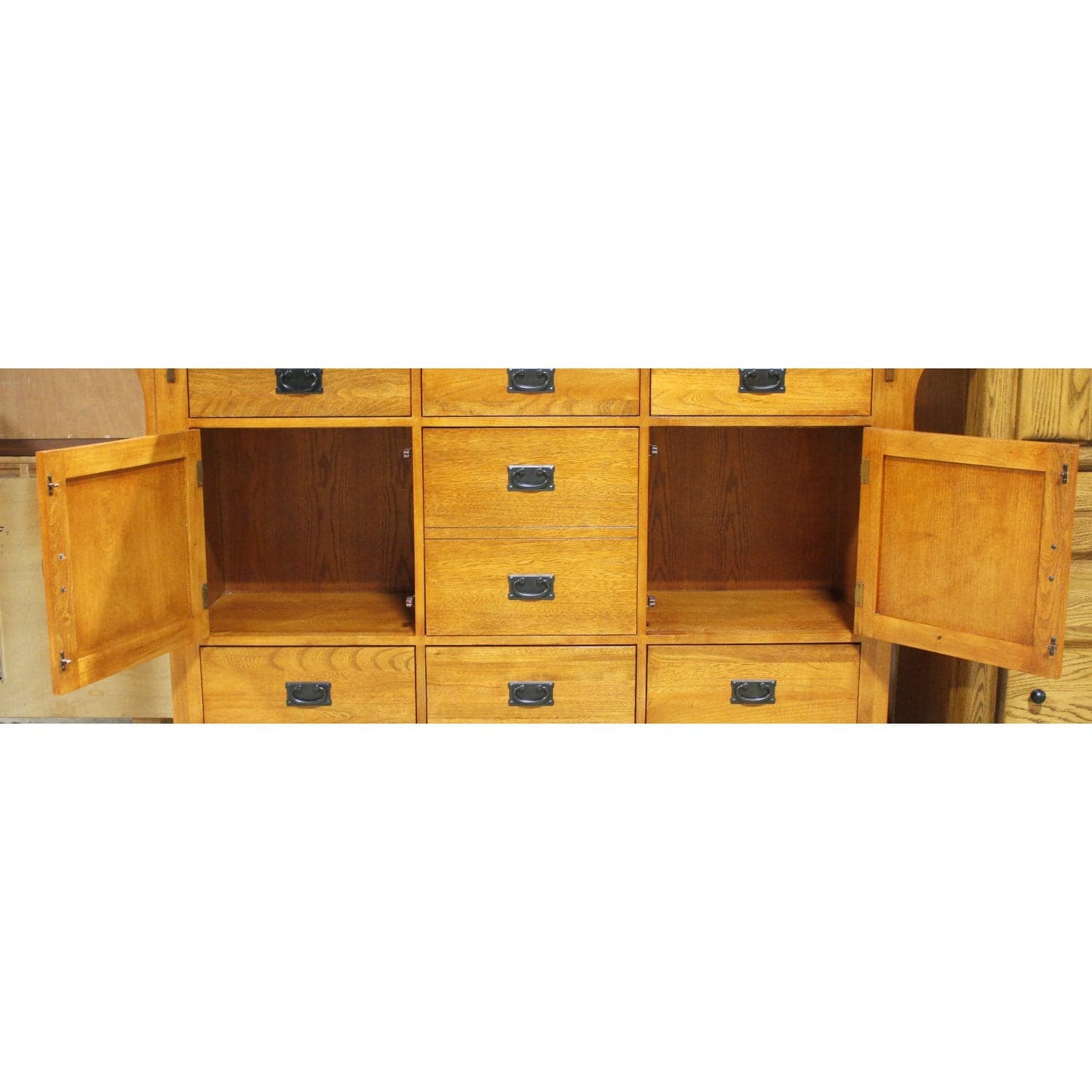 Oak Furniture Warehouse Mission Style Oak Mule Dresser w/Mirror - Thumbnail 5